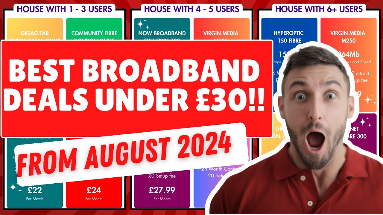 BEST BROADBAND DEALS UNDER £30.