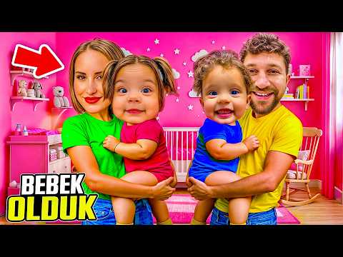 KUZEY ELIF BECAME A BABY!! WE TOOK CARE OF HER LIKE A BABY FOR 3 DAYS!!