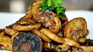 Sauteed Butter Garlic Mushrooms | How to Sauté Mushrooms Perfectly |  low-carb | keto recipes