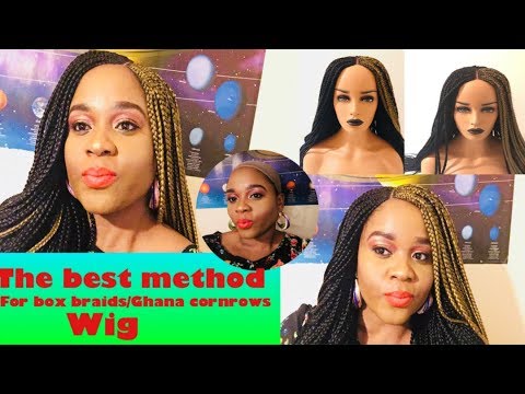 DIY: |How to do Box Braids| Ghana Cornrow| WIG METHOD| TUTORIALS | AMAKA NJOKU | Video