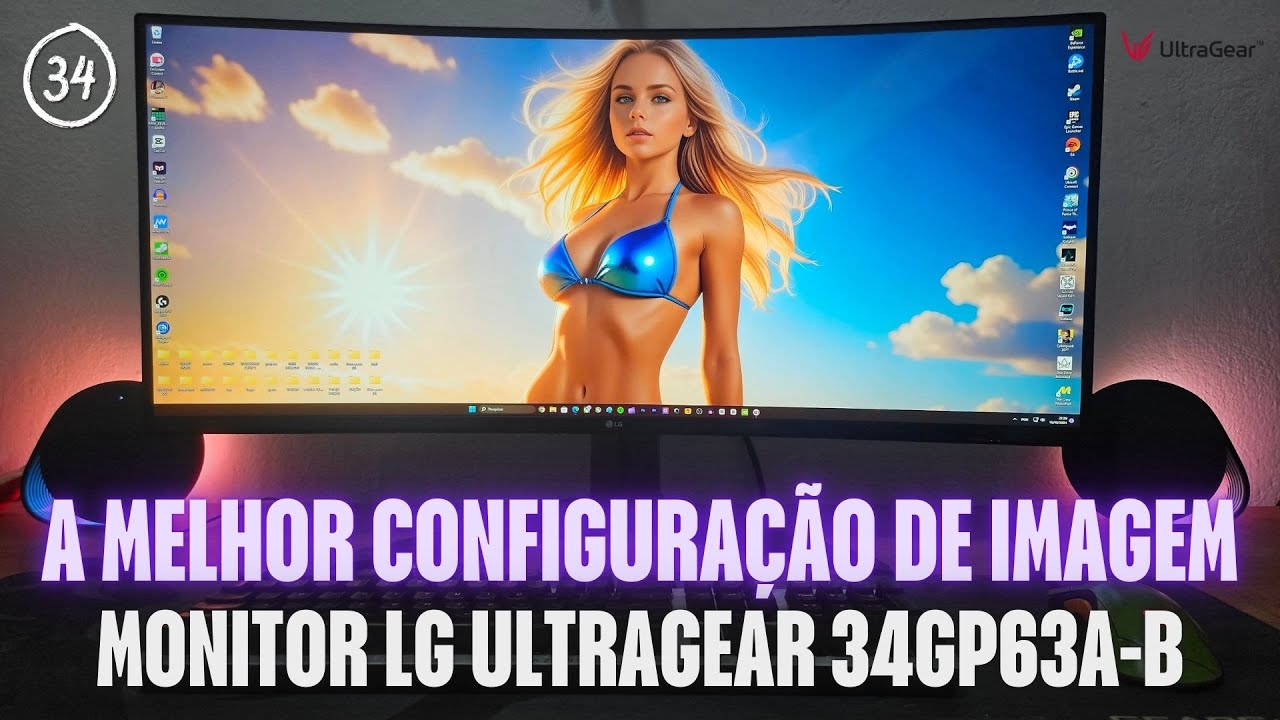 A MELHOR CONFIGURAÇÃO DE IMAGEM, MONITOR LG ULTRAWIDE 34' 34GP63A-B. CONFIGURANDO PASSO A PASSO.