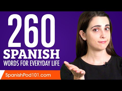 260 Spanish Words for Everyday Life - Basic Vocabulary #13