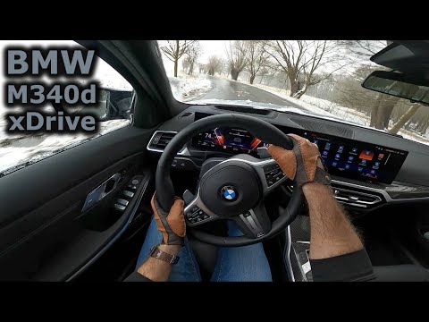 2022 BMW M340d xDrive | POV test drive | snow