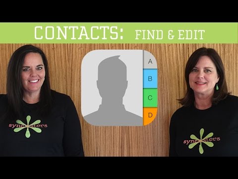 iPhone / iPad Contacts: Finding & Editing Video
