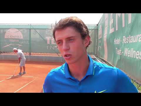 EMPIRE Futures Trnava 2018: 1R, interview, Danylo KALENICHENKO (UKR) - David BRNA (SVK) 6-3 6-1