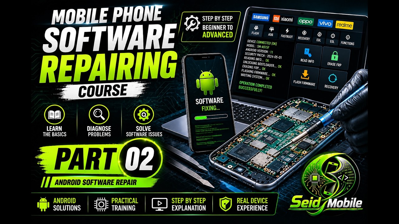 Full Mobile Software Repair Part 2 | Mobile SW Repair Basics | Android System, Apps, Data & Hardware