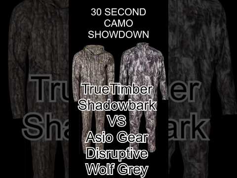 TrueTimber Shadowbark Vs Asio Gear Disruptive Wolf Grey on the Camo Matrix 30 Second Camo Showdown