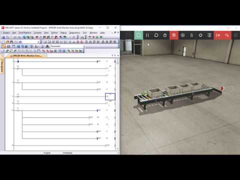 Scene4 Queue of Items (Counters) - Factory I/O linked with GX Work2