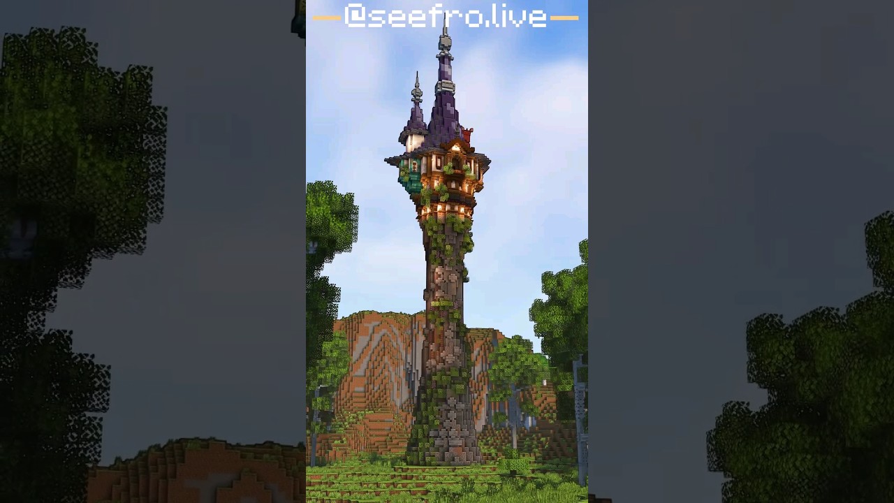 Rapunzels tower #minecraftbuilds #minecraft #mcbuilds #minecraftshorts
