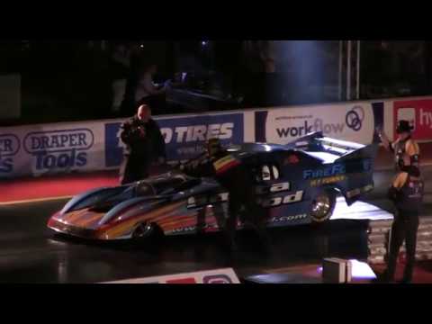 Santa Pod, Flame & Thunder 2016. Fire Force 3 Jet Funny Car  Night run.