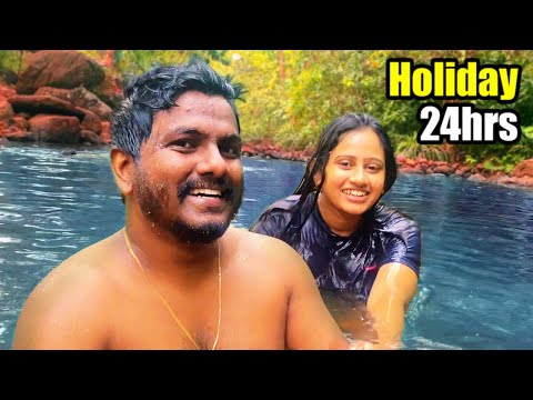 HOLIDAY 24hrs VLOG | නිවාඩු දවසේ ආතල් 🤭 Strawberry Chocolate Recipe 🍓 What we EAT in a Holiday