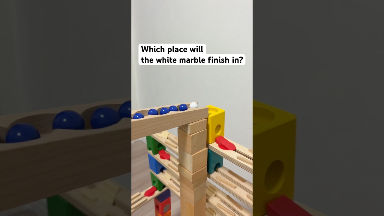 Which place will the white marble finish in?