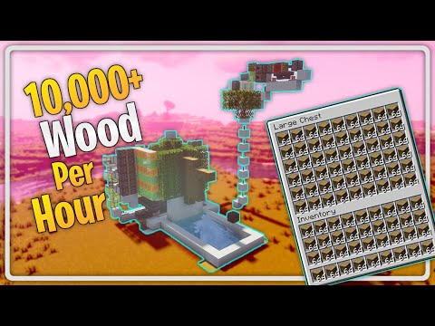 HOW TO BUILD AN EASY AUTOMATIC TREE FARM | Minecraft 1.17/1.18 Tree Farm