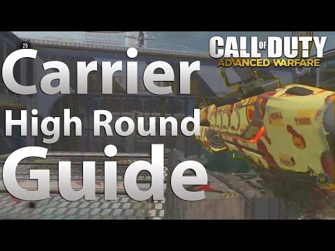 Carrier Round 30+ High Round Guide/Strategy Solo - "Call of Duty Advanced Warfare Exo Zombies"