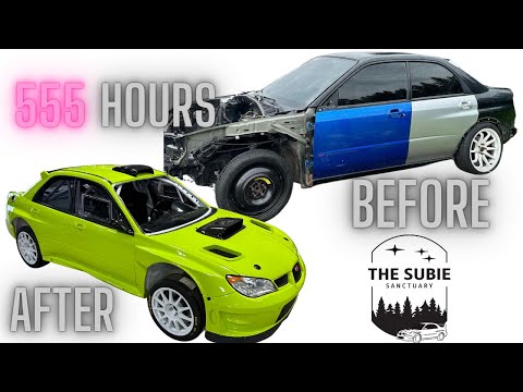 555 Hour Subaru WRC Build In 10 Minutes - Start To Finish