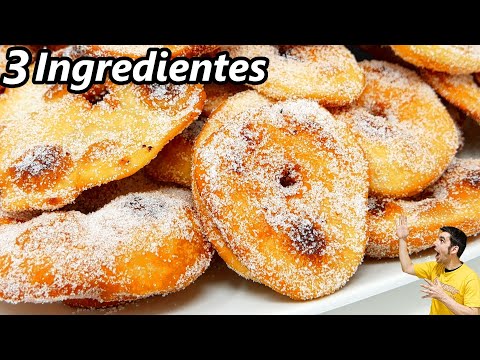 TORTAS FRITAS la RECETA MAS FÁCIL en MINUTOS (SOLO 3 INGREDIENTES) 😍🍩😋 / SIN HUEVO Receta # 659