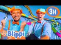 Blippi Rides A MEGA FAST Rollercoaster Blippi And Meekah Best Friend Adventures
