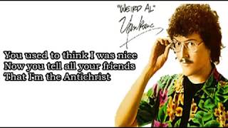 Weird Al Yankovic - You dont love me anymore Lyric video