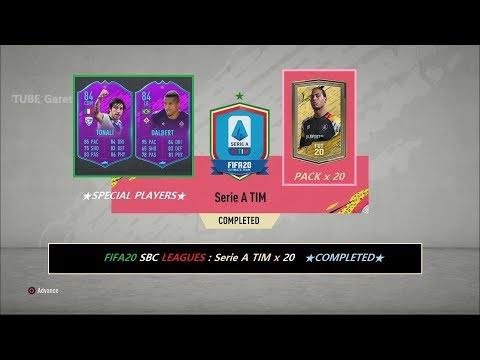 FIFA20 SBC LEAGUES : Serie A TIM x 20 ★COMPLETED★