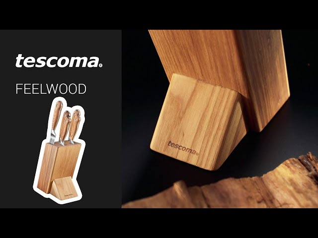 Video Teaser für Knife block FEELWOOD, with 5 knives
