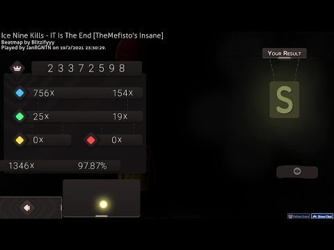 Osu! | IT Is The End - Ice Nine Kills [TheMefisto's Insane 5,09*] 1.346x 97,87% (171pp)