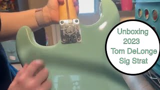 Unboxing My 2023 Tom Delonge LTD ED Signature Fender Stratocaster Guitar