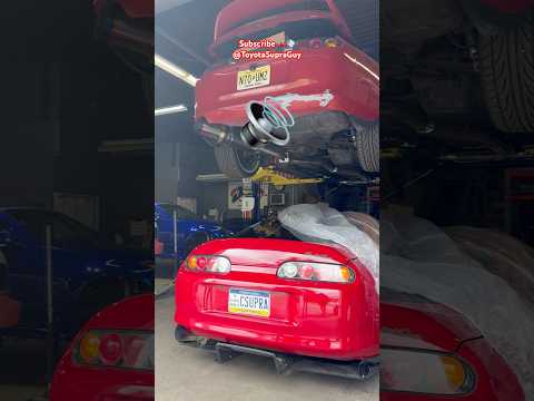 New Exhaust on Supra MK4! 🔊 | #supra #toyotasupra #exhaust