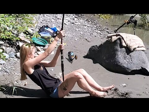 Small Girl Vs Big Sturgeon