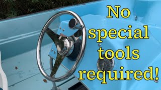 DIY How to replace a boat steering wheel with a tapered shaft no puller!