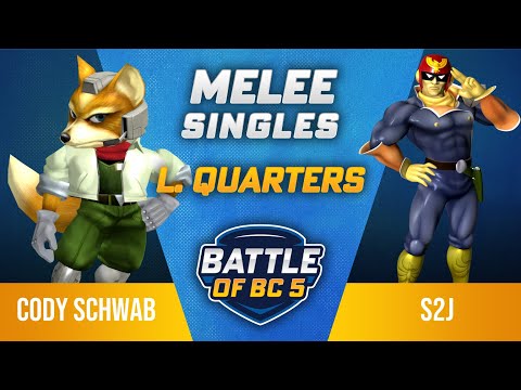 Cody Schwab (Fox) vs S2J (Captain Falcon) - Melee Singles Losers Quarter-Final - Battle of BC 5