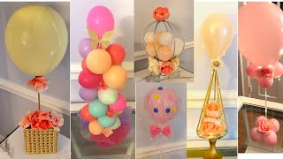 Dollar tree Balloons stand /no helium. balloons centerpieces