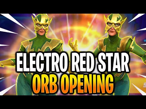 *NEW* MASSIVE ELECTRO RED STAR ORB OPENING! - MARVEL Strike Force - MSF