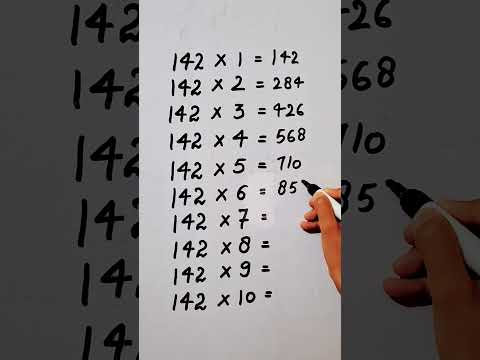 write the Table of 142 in 21 second only..#hack #maths #mathstricks ‎@study_care0 