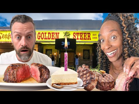 Is Vegas' Oldest Steakhouse Worth The Hype? Brits Try Golden Steer