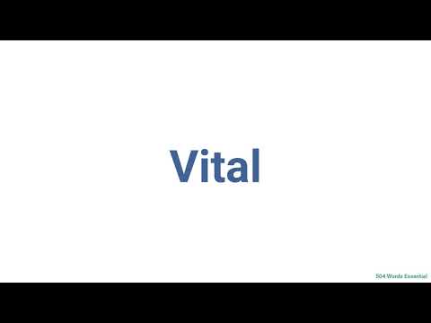 How to Pronounce vital