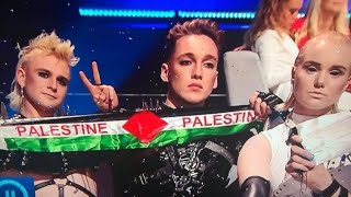 Palestine flag Hatari Iceland Eurovision Song festival Tel Aviv Israel 2019