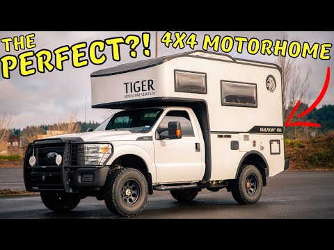 This 4x4 Ford F250 Class C Off Grid Motorhome has it ALL