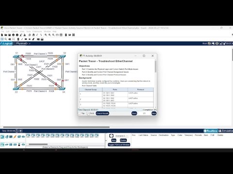 6.3.4 packet tracer - troubleshoot etherchannel