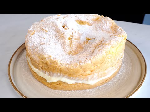 Carpathian Eclair Cake, Karpatka, Basic Ingredients [ASMR] [4K]