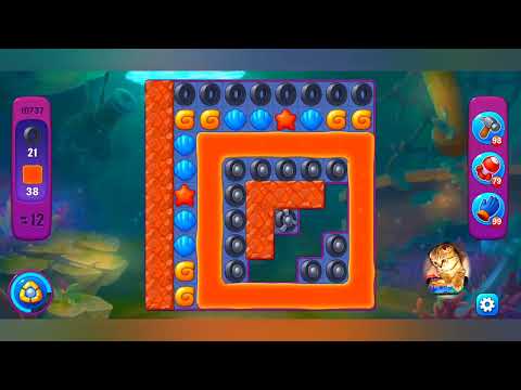 фишдом 2022  #  10737 уровень - прохождение без бустеров # Fishdom,   10737  level - no Boosters.