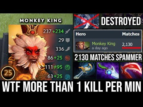 World Class Monkey King Spammer More Than 1 Kill Per Min | Ez Delete Drow Fast GG Cancer DotA 2