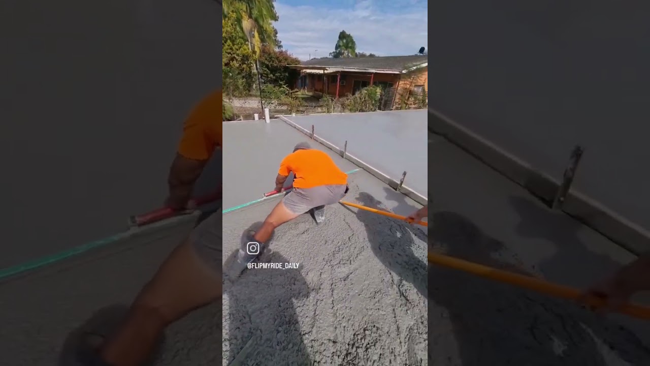 Screeding Aussie Style!! #concreting #buildingconstruction #concrete #concreteworks