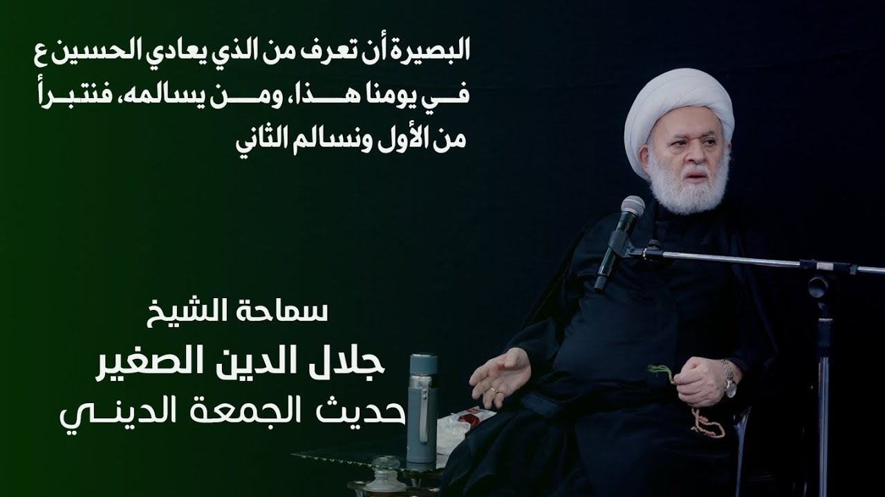 البصيرة أن تعرف من الذي يعادي الحسين ع في يومنا هذا، ومن يسالمه، فنتبرأ من الأول ونسالم الثاني