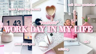 *realistic* Work Day In My Life | Full Time YouTuber, How I Plan, Editing, Q&A, & More | LN x NYC