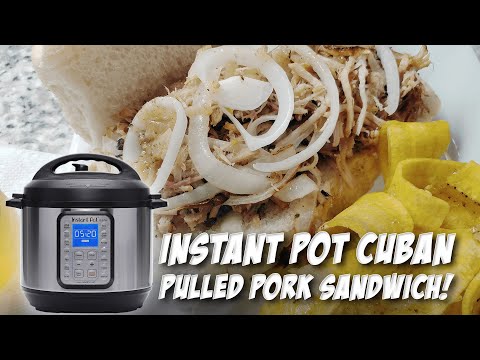 Instant Pot Pulled Pork Sandwich with Mojo (Cuban Pan Con Lechon)