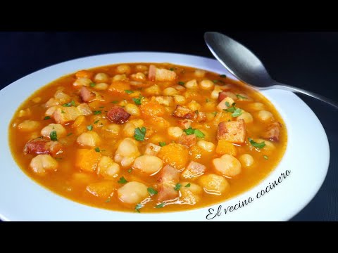 Garbanzos con calabaza