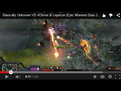 Basically Unknown VS 4Clover & Lepricon (Epic Moment Dota 2 Championships)