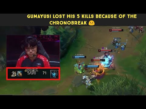 T1 Gumayusi Lost His 5 kills Because of Chronobreak 😐| 2022 Lck Summer Split|