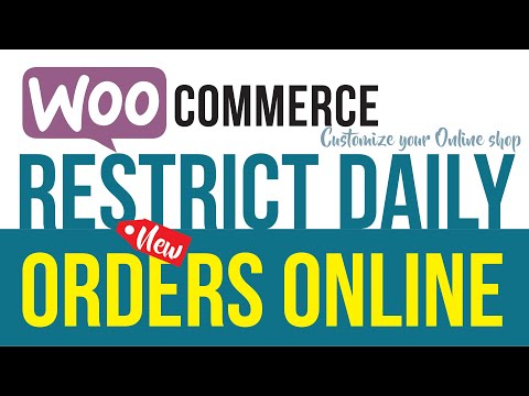 Restrict Daily Maximum orders on WooCommerce shop customization plugin