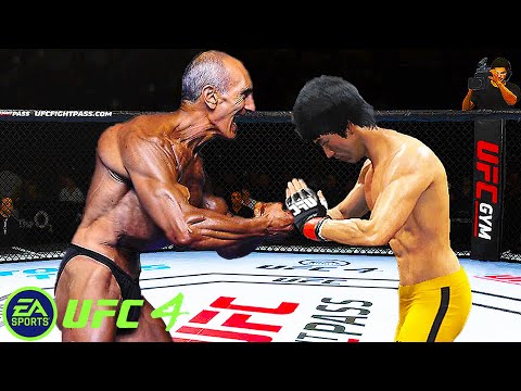 UFC4 Bruce Lee vs Old Bodybuilder UFC 4 - Super Battle